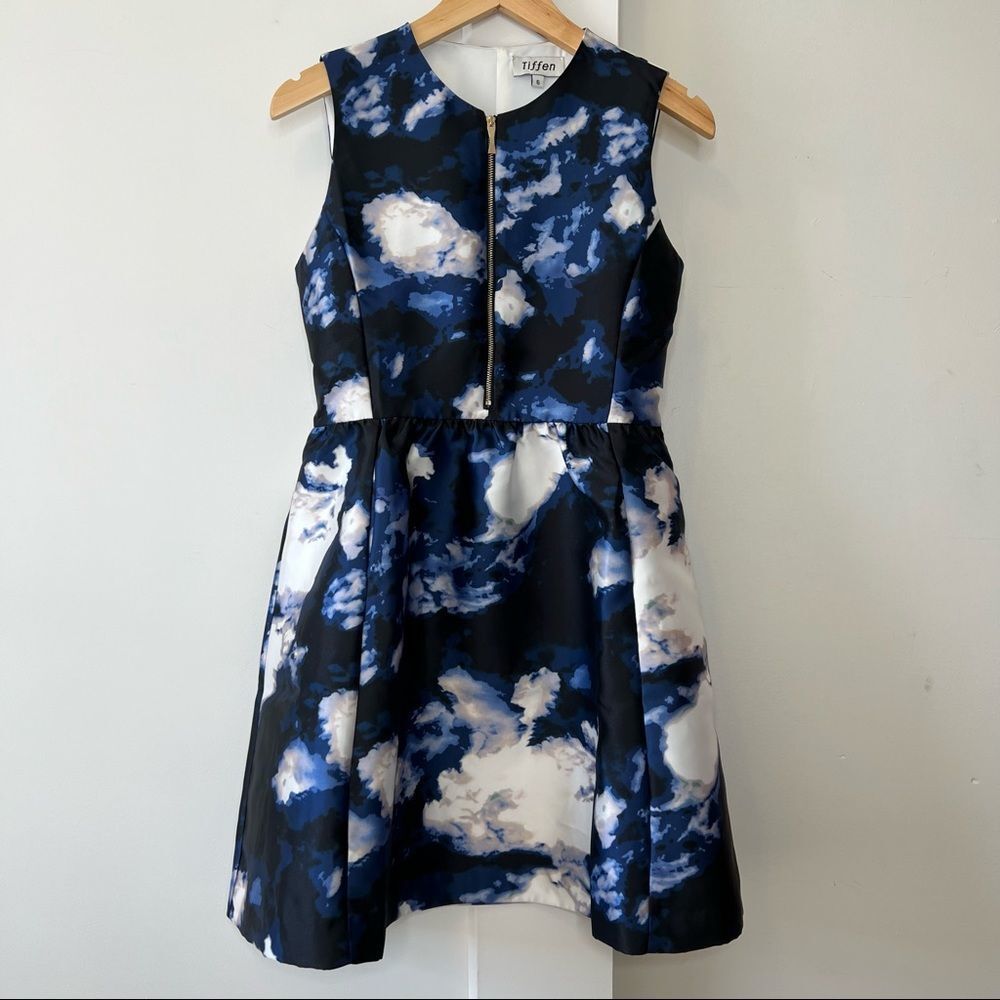 SKY Blue Print Midi Dress
